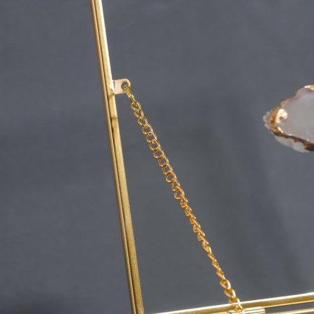 Organizer for storage "Crystal", with a lid, glass, 1 section, 20 × 16.8 × 9 cm, the color is transparent/copper/pink-9