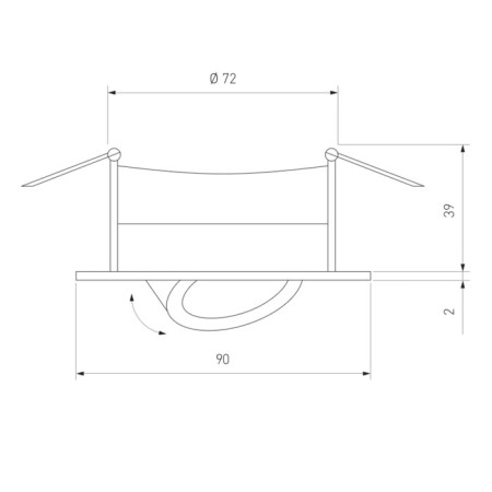 Lamp ceiling Elektrostandard, Plasti LED 6 W, 90x90 mm, IP20, white color-3