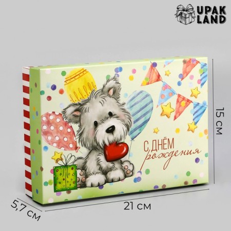 Gift box team "Happy Birthday" 21 x 15 x 5.7