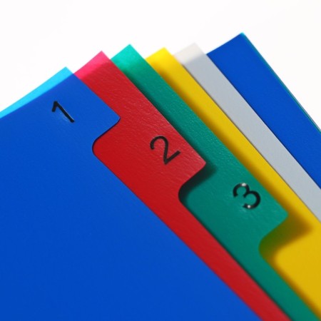 A set of A4+ Office-2000, digital 1-12, color, color, plastic 140 μm-2