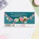 Money envelope "Congratulations!" blue flowers, 8.3x16.7 cm