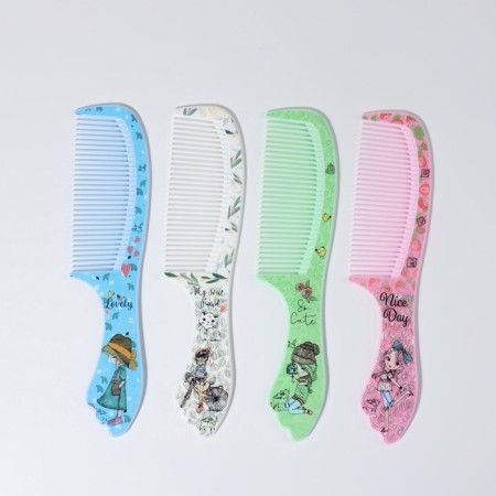 Comb "girls", 21 × 4 cm, MIX drawing-3
