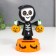 Plastic pendulum from the solar battery "Skeletal in a hoodie with pumpkin" 5.7x5.7x9.5 cm