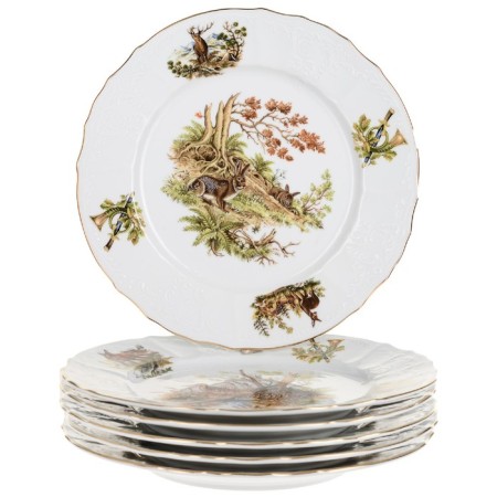 Small plate Bernadotte, Decor "Hunting Stories", 25 cm-5