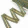 Sigzag braid, width 3.5 cm, in a roll 25 m., Blue-blue-gold