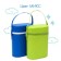 Thermal drum is a container for classic bottles (plastic), mix color