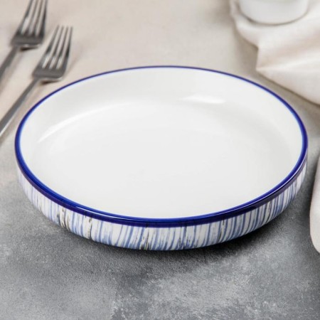 Ceramic lunch plate "Breeze", D = 20.5