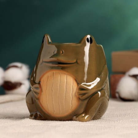 Pot "Frog" Green, 8.5x8x9cm-2