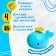 Fountain for the bathtub "Whale", 4 nozzles, 1 ball, works from batteries