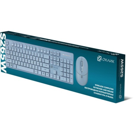 Keyboard + mouse oller S265W Claw: Blue Mouse: Blue USB Wireless Bluetooth/Radio MU 107807-1
