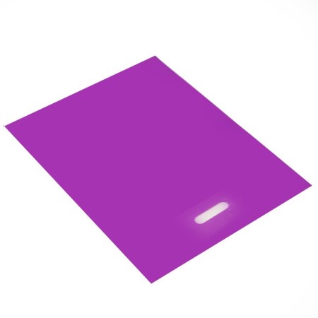Polyethylene package with a cut handle, purple 40-50 cm, 30 μm-1