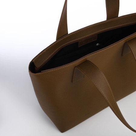 Female bag Textura, chover, large size, brown color-4