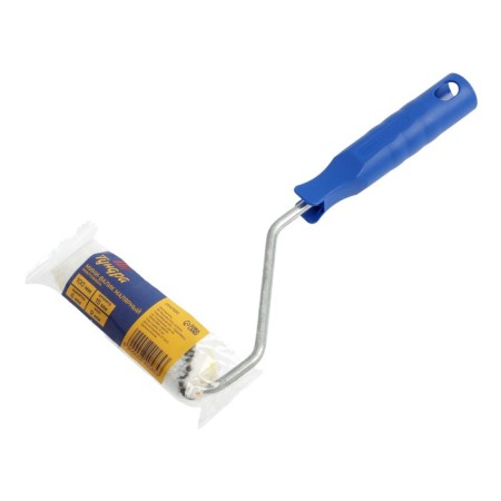 Mini-veil tundra, microfiber, 100 mm, handle d = 6 mm, d = 15 mm, pile 9 mm-3
