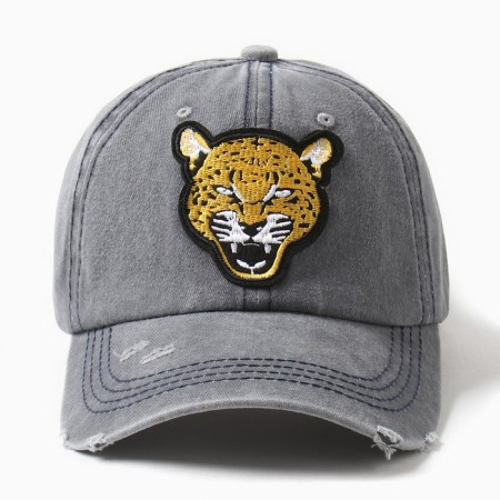 Men's cap Minaku "Leopard", gray color, rr 56-58-1