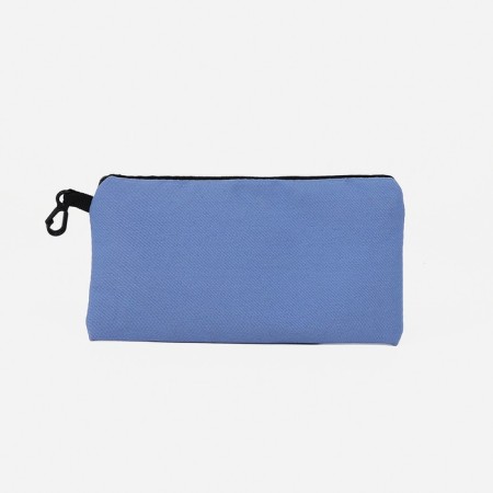 A backpack with a zipper, 3 outer pockets, blue color-8