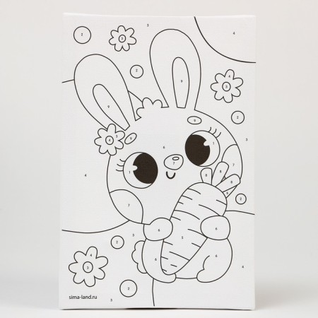 Picture on numbers for children "Curious Bunny", 20 x 30 cm-2