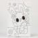 Picture on numbers for children "Curious Bunny", 20 x 30 cm