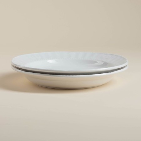 Set of porcelain plates SL Home "Vintage Frank", D = 22.5 cm, white color-4