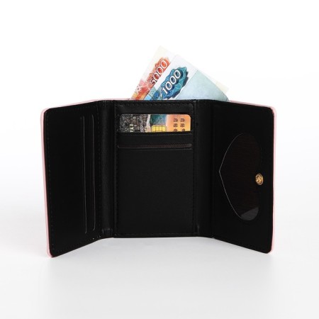 Baby wallet on the button, pink color-4