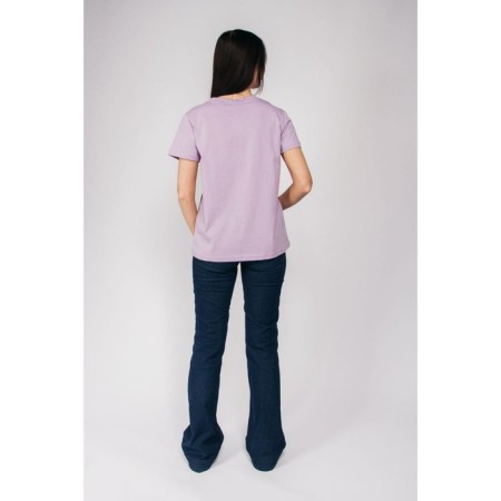 Women's T -shirt Let’s Go, size 44, lilac color-1