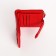 Women's wallet on the button, red color