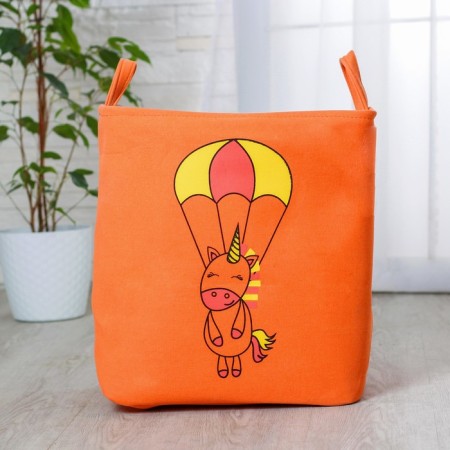 Basket for toys rectangular "unicorn" 25x36x40 cm