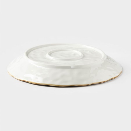 Ceramic dining “Sea”, 400 ml, D = 25.5 cm, blue color-2