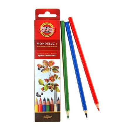 Pencils Watercolor set 6 colors Koh-I-Noor Mondeluz 3715
