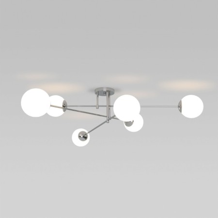 Ceiling Lamp EUROSVET NETZ 30181/6, E27, 6x60W, 1428x1428x400 mm, chromium color