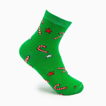 Women's socks "Caramel" color green, size 23-25