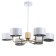 Brisco chandelier 6he27 40W white-gold 90x90x55 cm Bayerlux