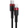 Cable Baseus, Type -C - Lightning, 2.4 A, 18W, 1 m, red+black