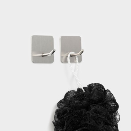 Self -adhesive hooks Stölz “Classic”, 2 pcs, square, 4.5 × 4.5 × 3 cm, chrome-1