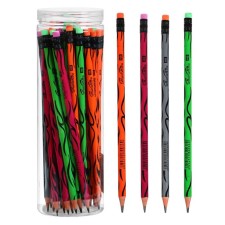 Chernographic pencil, hardness of NV, “Flame” with an eraser, in a tube, a mix of mix, barcode on a piece