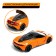 Metal machine "coupe", 1:24, door, hood, trunk, inertia, color orange open