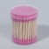 Cotton -based sticks, 7 cm, 112 pcs, in a plastic organizer, pink color