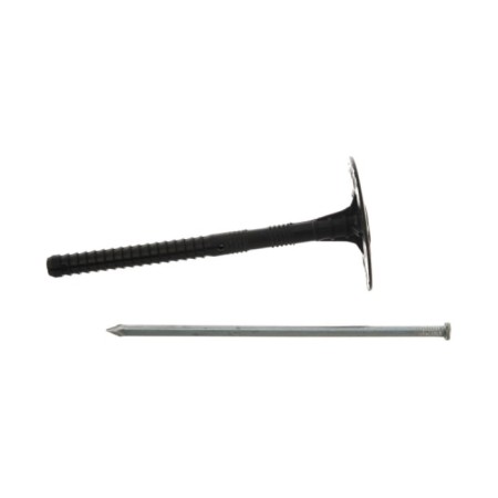 Dowel "bison", for insulating materials, with a metal nail, 10x160 mm, 100 pcs-1