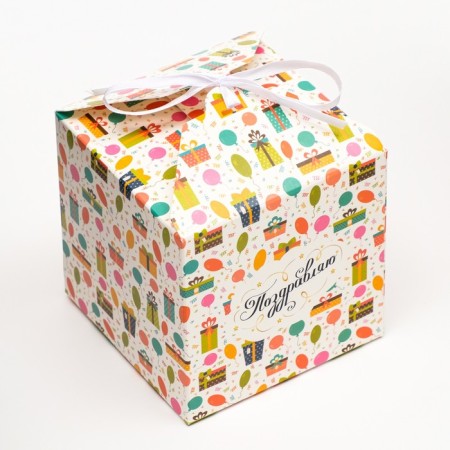 Folding box "Gifts", 10 x 10 x 10 cm-2
