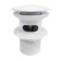 The bottom valve for the Wasserkraft A153, Push-UP, overflow, brass, white