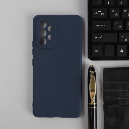Pero cover for Samsung A53, silicone, blue