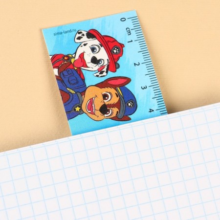 Line 15 cm, plastic, bookmark, with reference material, flexible "puppy patrol"-3
