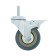 Furniture wheel, d = 75 mm, with a foot, with a latch, gray 2371581