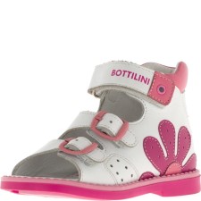 Children's sandals, size 22, pink-white color