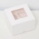 Packaging for 4 mini-driving white with a window, 13 x 13 x 8 cm