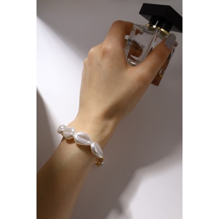 Baroque Baroque Bracelet Clock, white color in gold, l = 18 cm-6