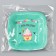 Disposable square plate "Happy birthday", cake, 16.5x16.5 cm