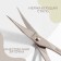 Scissors for needlework, a mowed blade, rubberized handles, with a protective cap, 3.5 ", 8.9 cm, color gray color