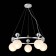 Suspended EVOLUCE lamp. Sle106103-05. Pechio. 5x60 watts, E27, 62x62x22 cm, chromium color