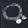 Bracelet "Chain" volumetric heart and medallion, color silver, 19 size