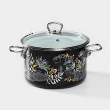 Magia pan, 5.5 l, d = 22 cm, glass cover, induction, black